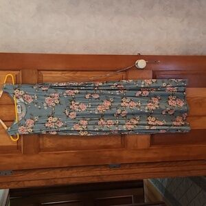 Flowered Midi Sundress with ties